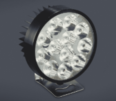 FARO DE LED REDONDO NEG 7 CM (USO FUERA DE RUTA) 12 LEDS 12W 12 VOLTS