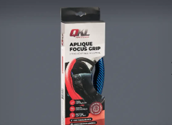 CACHA CUBRE VOLANTE AUTO AZUL METALIZADO CARBONO QKL