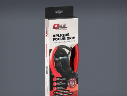 CACHA CUBRE VOLANTE AUTO ROJO CARBONO QKL