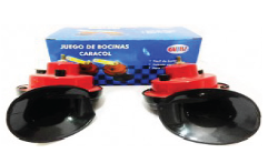 BOCINA CARACOL EL�CTRICA 12V AUTO JGO X 2 QKL