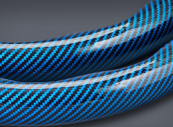 CACHA CUBRE VOLANTE AUTO AZUL METALIZADO CARBONO QKL