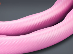 CACHA CUBRE VOLANTE AUTO ROSA CARBONO QKL