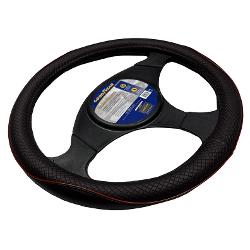 CUBRE VOLANTE, NEGRO CON RIBETE ROJO, AUTO, 38CM. - GOODYEAR