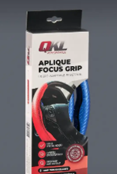 CACHA CUBRE VOLANTE AUTO AZUL CARBONO QKL