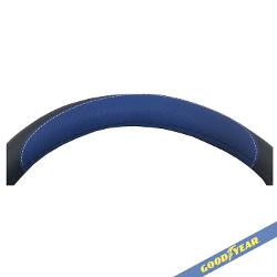 CUBRE VOLANTE, GOODYEAR, NEGRO CON AZUL, AUTO 38CM. - GOODYEAR