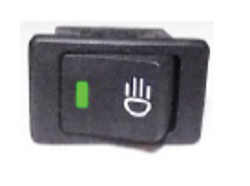 LLAVE TECLA PARA EMBUTIR 1 PUNTO CON LED VERDE