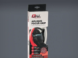 CACHA CUBRE VOLANTE AUTO GRIS CLARO CARBONO QKL