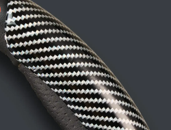 CACHA CUBRE VOLANTE AUTO GRIS METALIZADO CARBONO QKL