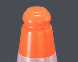 CONO REFLETIVO 75CM PESADO NARANJA C/TRES REFLECTIVOS
