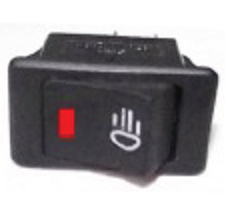 LLAVE TECLA PARA EMBUTIR 1 PUNTO CON LED ROJO