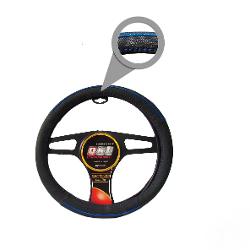 CUBRE VOLANTE, AUTO, WIRE, 37-39, NEGRO / AZUL - QKL