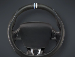 CUBRE VOLANTE AUTO 37-39 NEGRO-BLANCO-AZUL QKL