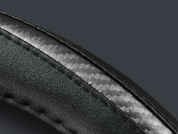 CUBRE VOLANTE AUTO 37-39 NEGRO-GRIS CARBONO QKL
