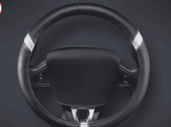 CUBRE VOLANTE AUTO 37-39 NEGRO-CARB�N-BLANCO QKL