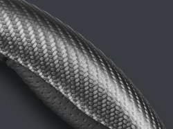 CACHA CUBRE VOLANTE AUTO GRIS OSCURO CARBONO QKL