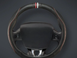 CUBRE VOLANTE AUTO 37-39 NEGRO-BLANCO-ROJO QKL