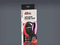 CACHA CUBRE VOLANTE AUTO ROSA CARBONO QKL