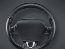 CUBRE VOLANTE AUTO 37-39 NEGRO-CARB�N QKL