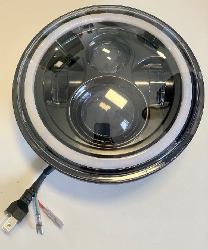REDONDO 7" USO IDEAL JEEP WRANGLER - RENEGADE / MOTO HARLEY DAVIDSON - ROYAL ENFIELD CON KIT DE INSTALACION INCLUIDO Y FUNCION ALTA Y BAJA - haz de luz spot - - FAROS - OREGON