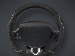 CUBRE VOLANTE AUTO 37-39 NEGRO-BLANCO QKL