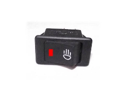LLAVE TECLA PARA EMBUTIR 1 PUNTO CON LED ROJO
