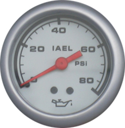 RELOJ DE PRESION DE ACEITE, DEPORTIVO, 52MM, FONDO BLANCO