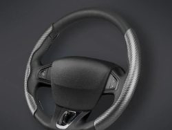 CACHA CUBRE VOLANTE AUTO GRIS OSCURO CARBONO QKL
