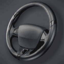 CUBRE VOLANTE AUTO 37-39 NEGRO-CARB�N QKL
