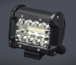 FARO DE LED RECTANGULAR 10x8 CM (USO FUERA DE RUTA) 20 LEDS 60W 10-30 VOLTS